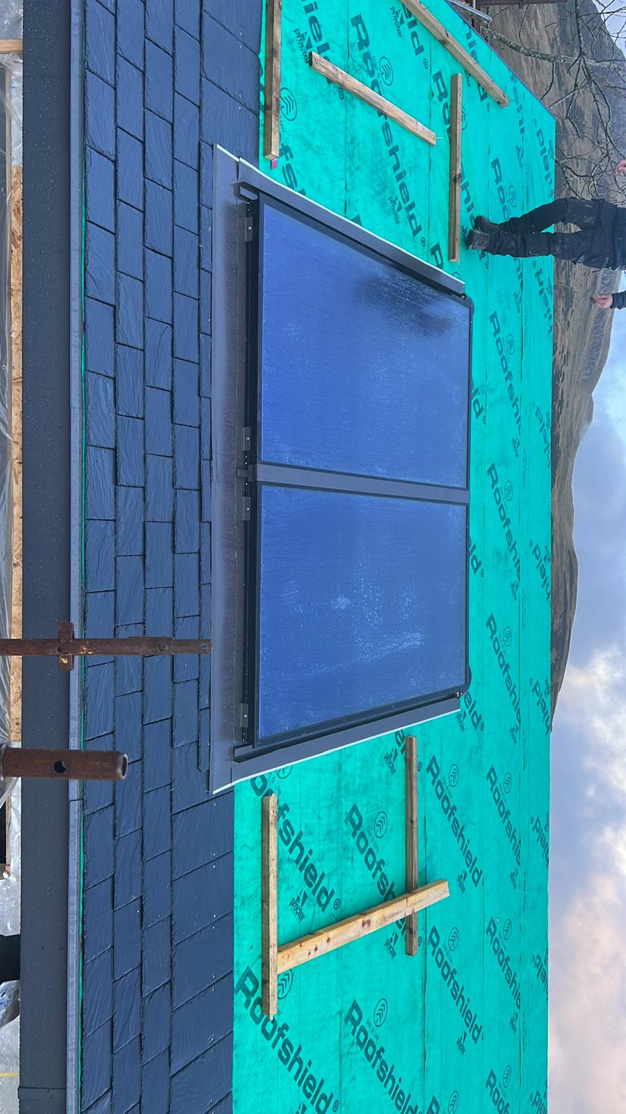 Solar thermal panel installation